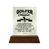 Golfer of the Year Award Glass Plaque